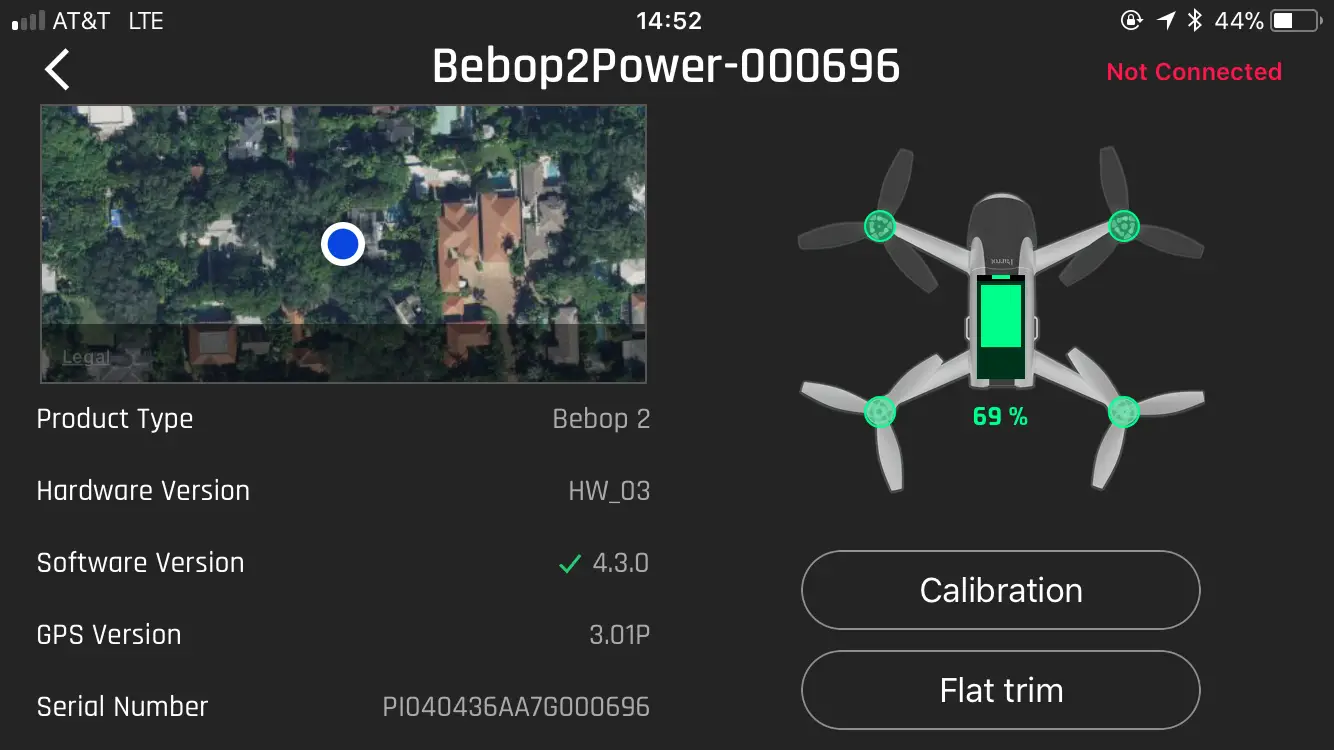calibrate parrot drone